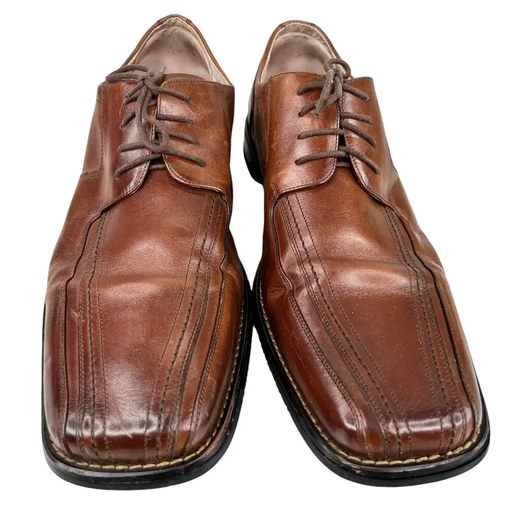 Stacy Adams Lace Up Dress Shoes Brown 15M